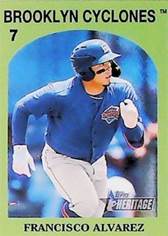 2021 Topps Heritage Minor League - 1972 Topps Venezuelan Stamp Cards #72TVS-7 Francisco Alvarez Front