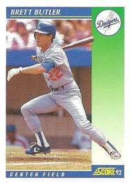 1992 Score #465 Brett Butler Front