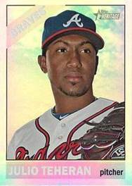 2015 Topps Heritage - Chrome Retail Foil #THC-10 Julio Teheran Front